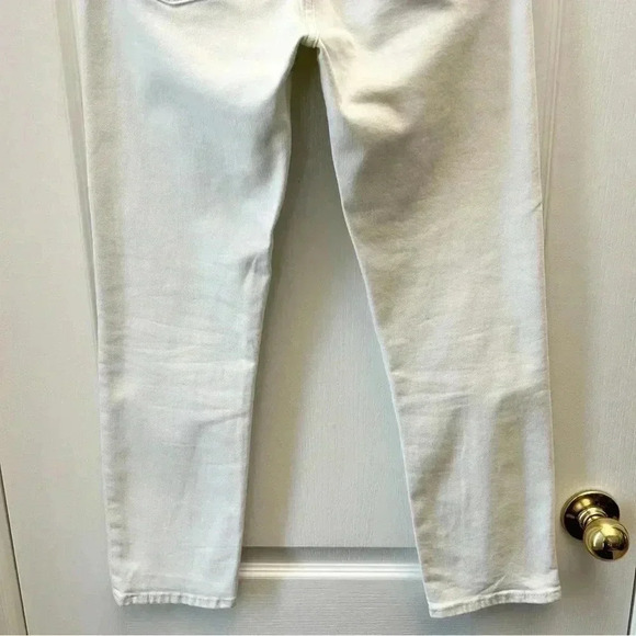 Gap Cheeky Straight Leg Jeans High  Rise Ankle Cropped Denim Off White Size 25 - Picture 9 of 16
